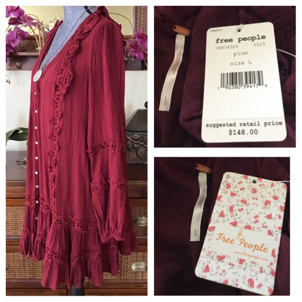 Free People Snow Angel Mini Dress.  NWT. - Picture 5 of 8